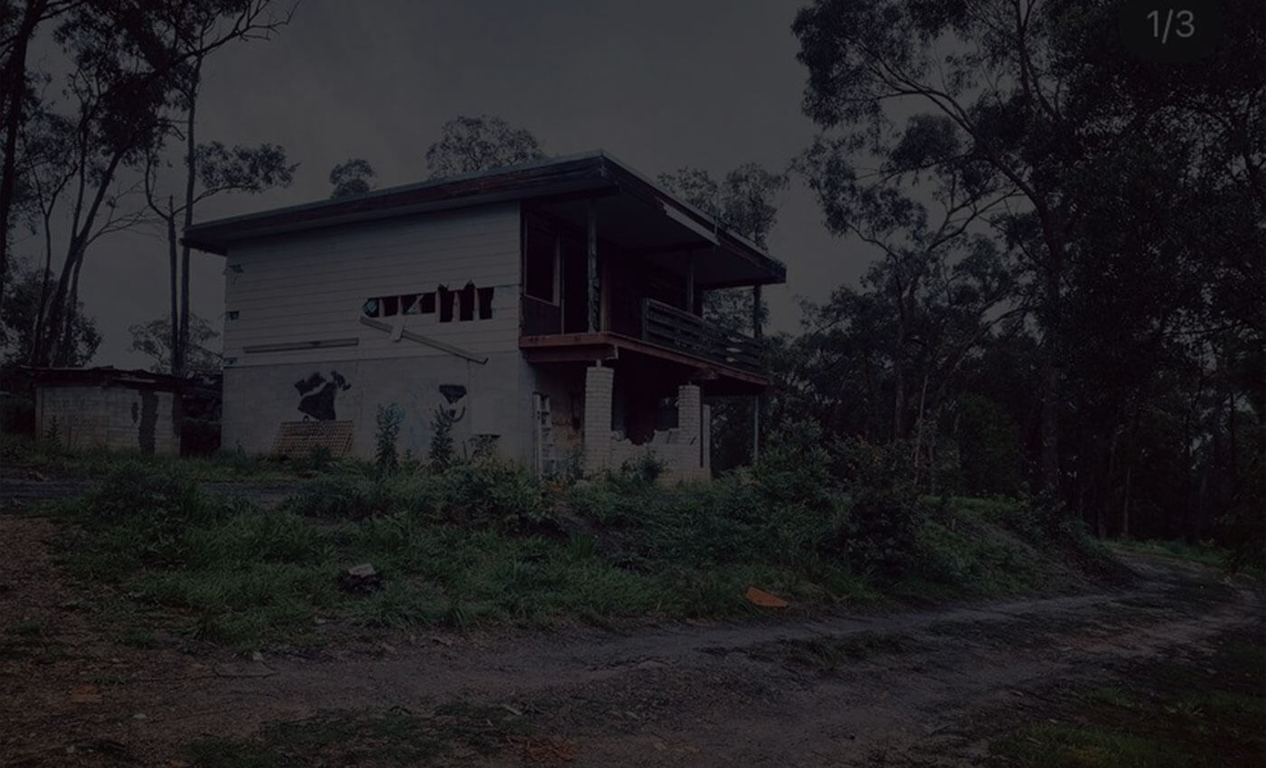 The abandoned and rundown haunted house of Healesville, on Juliet Avenue.